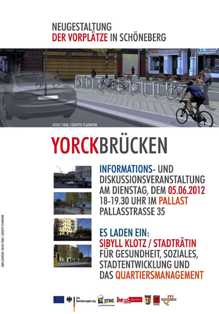 Einladungsflyer Infoveranstaltung Yorckbrücken